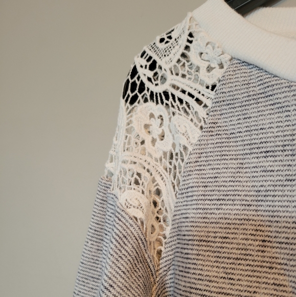 Soft Lace Shoulder Sweater. - Picture 3 of 4